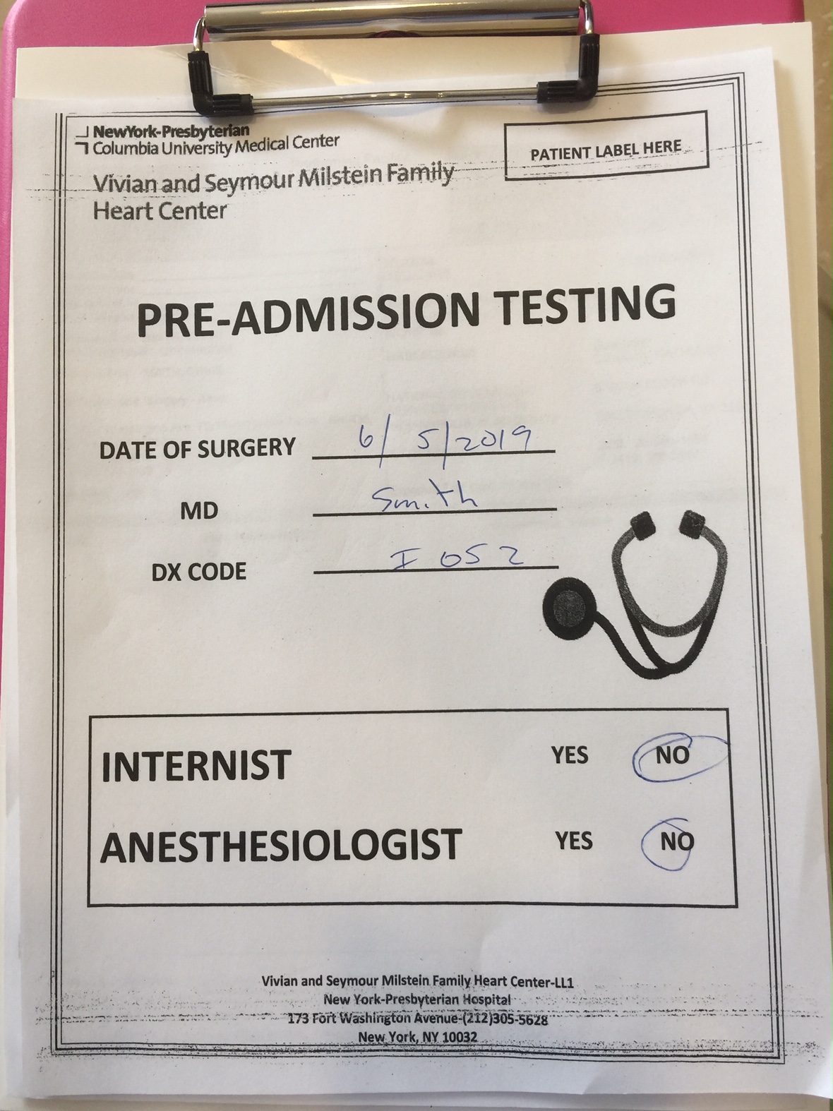 Pre Admit Testing May 25, 2019 – Roland Park Medium